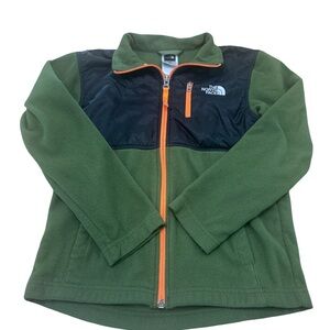 The North Face Kids Olive and Black Fleece Jacket